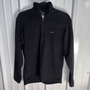 Patagonia Capilene Pullover Mens Medium Black Fleece Half Zip Outdoor Layer